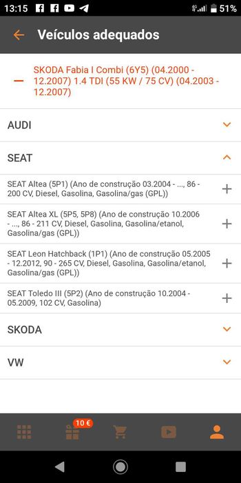 Amortecedores DSB063G Grupo VAG