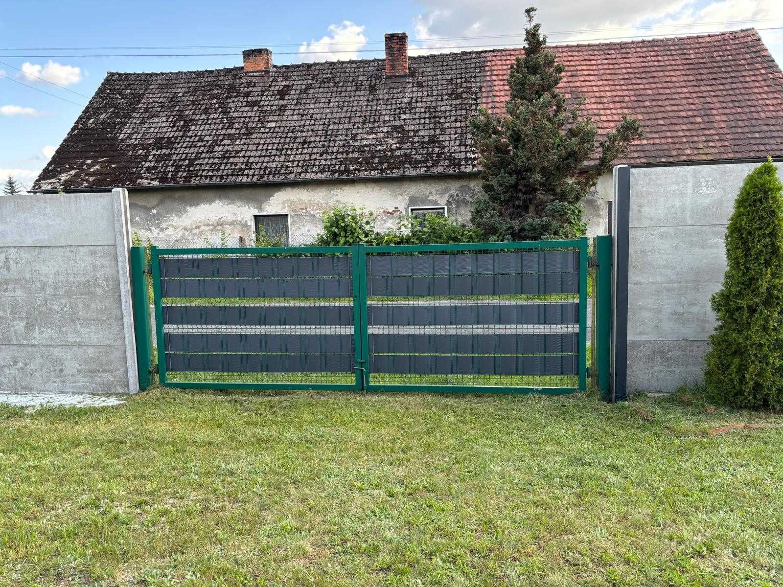 Brama wjazdowa dwuskrzydłowa 4,6 m x 1,6 m - stan BDB - ze słupami