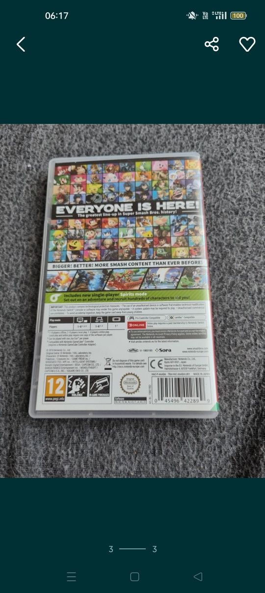 Super smash Bros Nintendo Switch