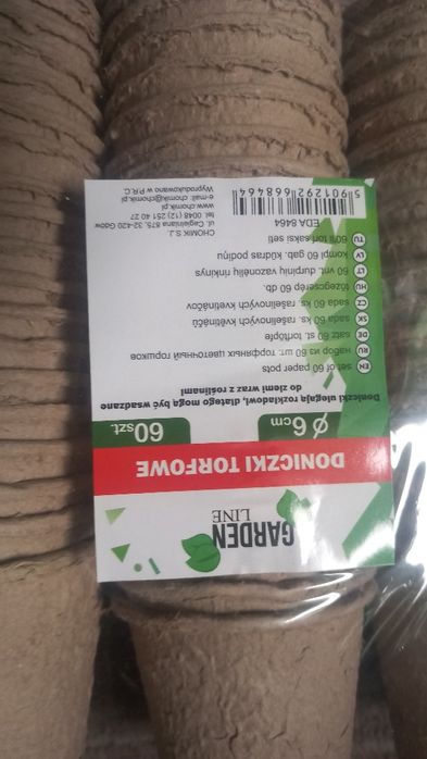 Donniczki torfowe do sadzonek 60 sztuk