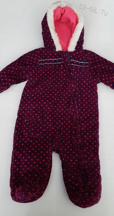 Kombinezon niemowlęcy zimowy dla dziewczynki rozm 62-68