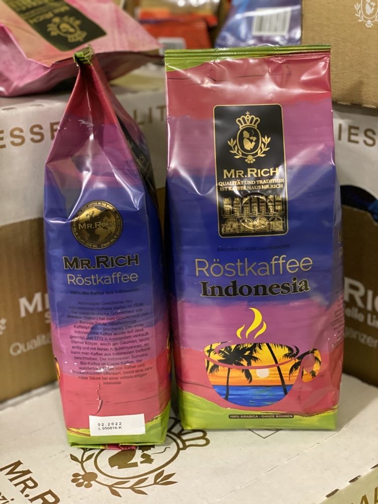 Кофе в зернах Mr.Rich "Indonesia" (Индонезия).500гр. Германия.