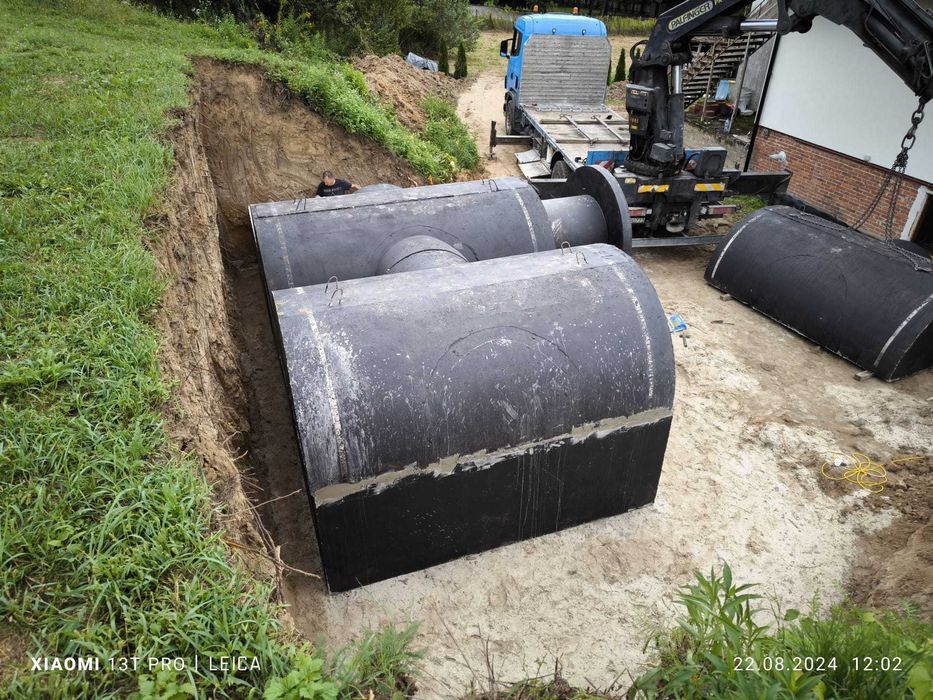 ziemianka ogrodowa , piwnica betonowa, spiżarnia, beton B30W8 montaż