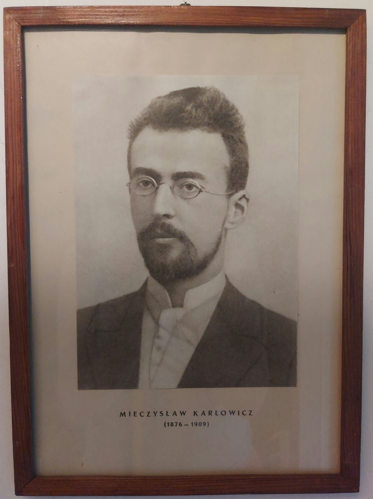 Kolekcja portretów największych kompozytorów w drewnianych ramach
