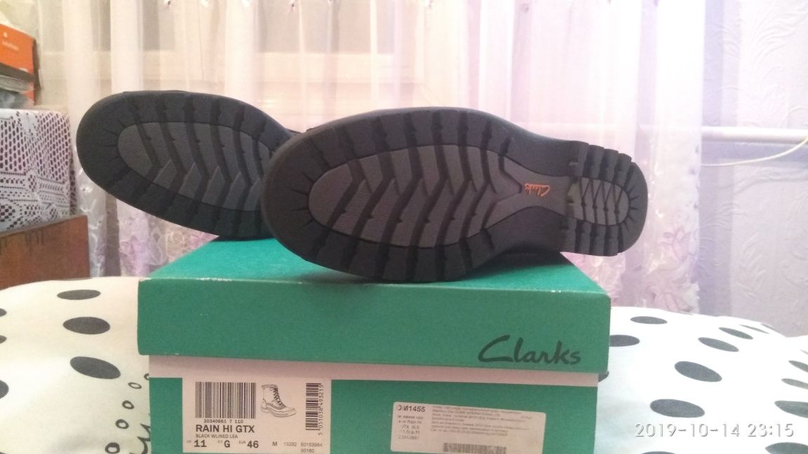 Clarks Rain HI GTX мужские ботинки (оригинал) 45 р