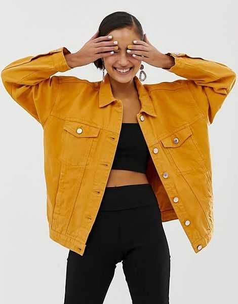 Джинсова куртка h&m жовта