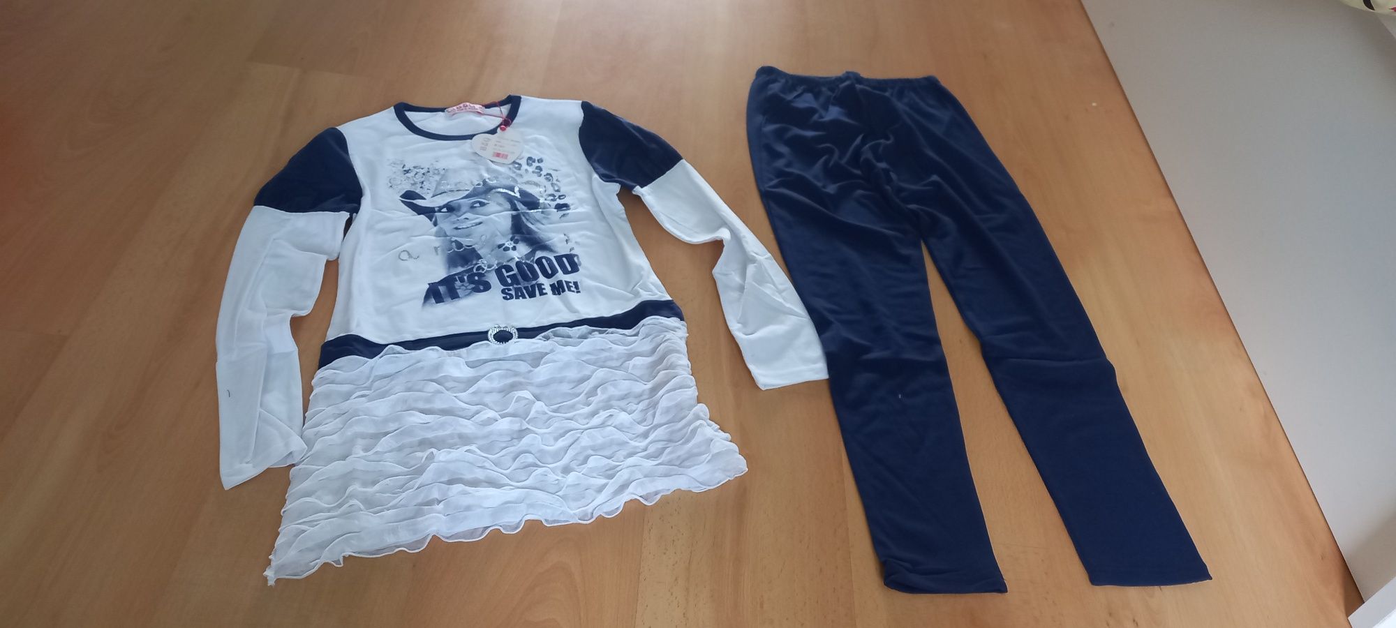 Komplet dziewczęcy tunika I getry