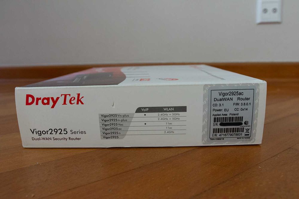 DrayTek Vigor 2925ac - 2x Gigabit WAN 5x Gigabit LAN 50x VPN, WLAN USB