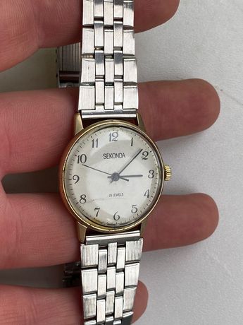 Редкие колекционые часы Sekonda 19 камней позолота AU1 СССР на импорт