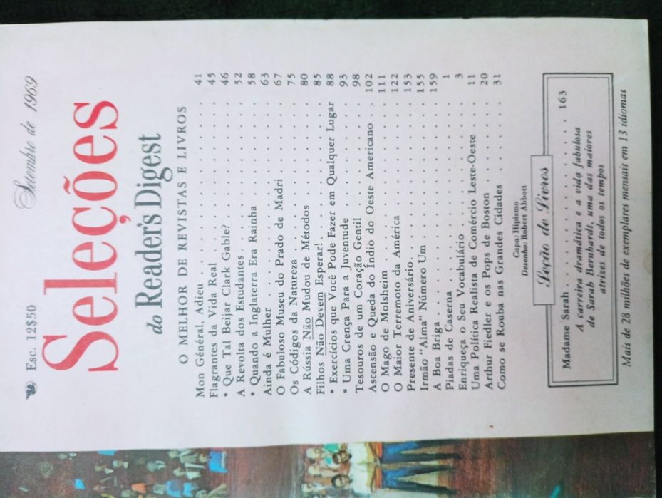 revista "Seleções do Reader's Digest" de setembro de 1969	- como novo
