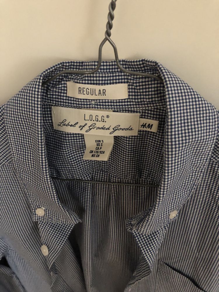H&M koszula w niebieska pepitke rozm S