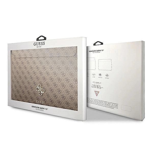 Pokrowiec Guess 4g Big Logo na laptopa 13'' - brązowy