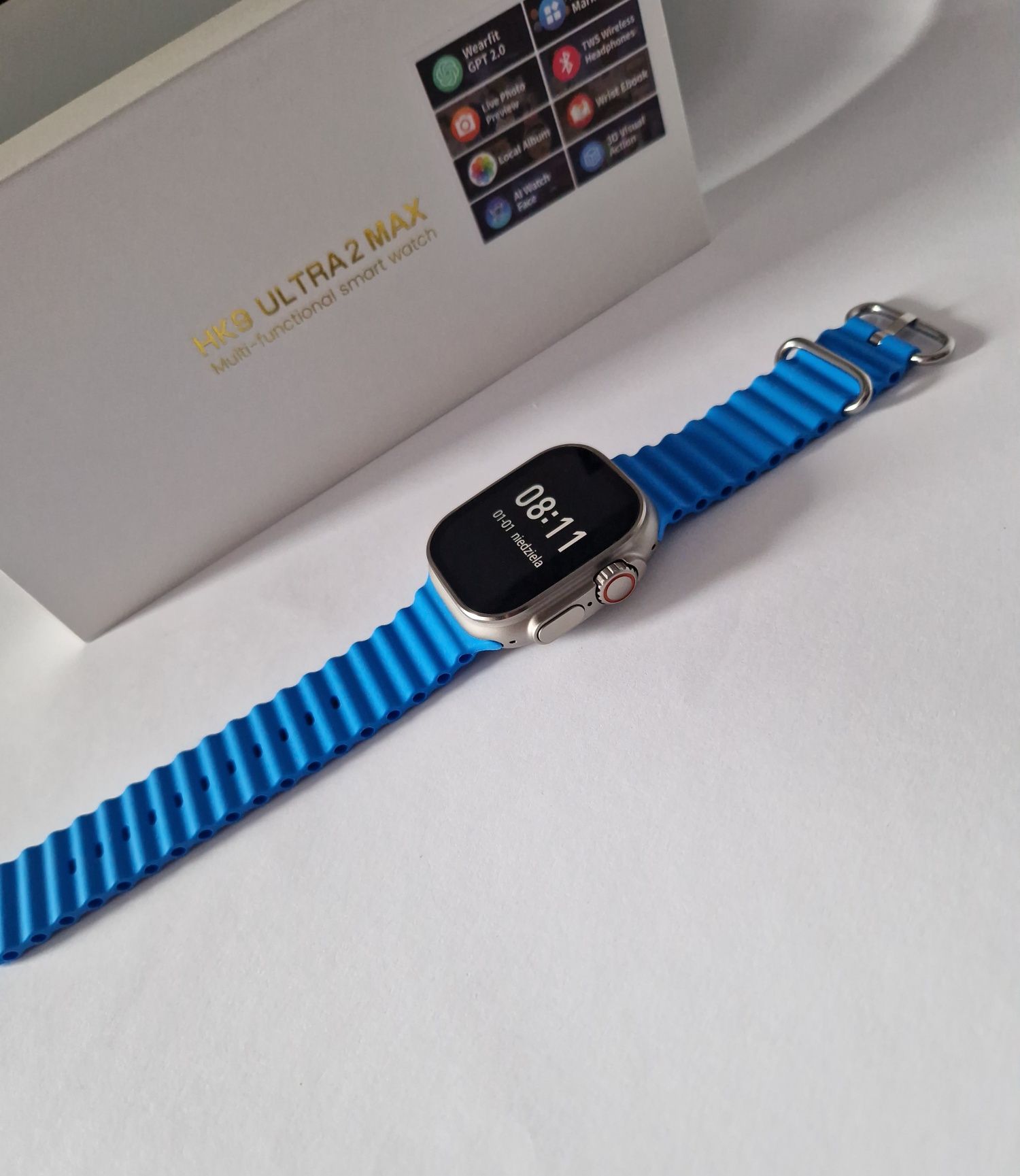 Smartwatch hk9 ultra 2 max w pełni wyposażony nowy