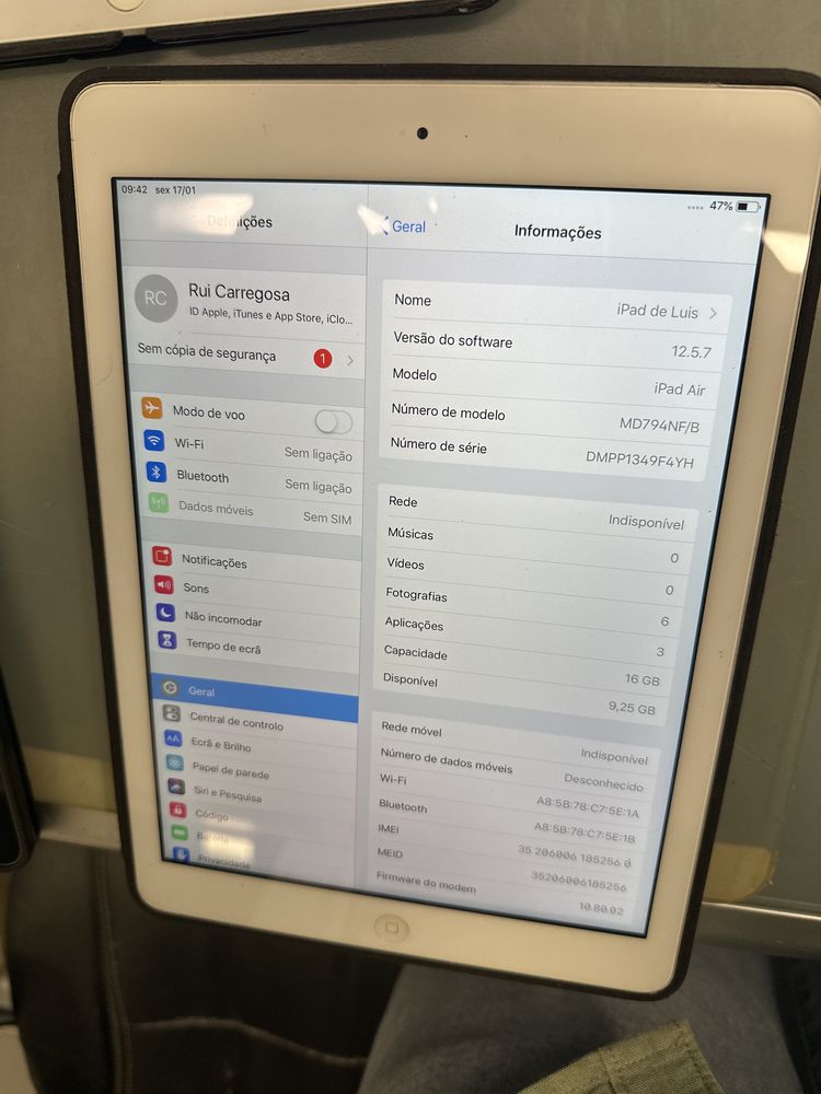 IPAD AIR 16Gb + Cellular 9.7”