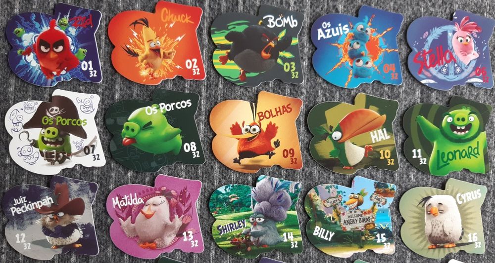 Coleção Tazos Angry Birds do Continente - Avulso