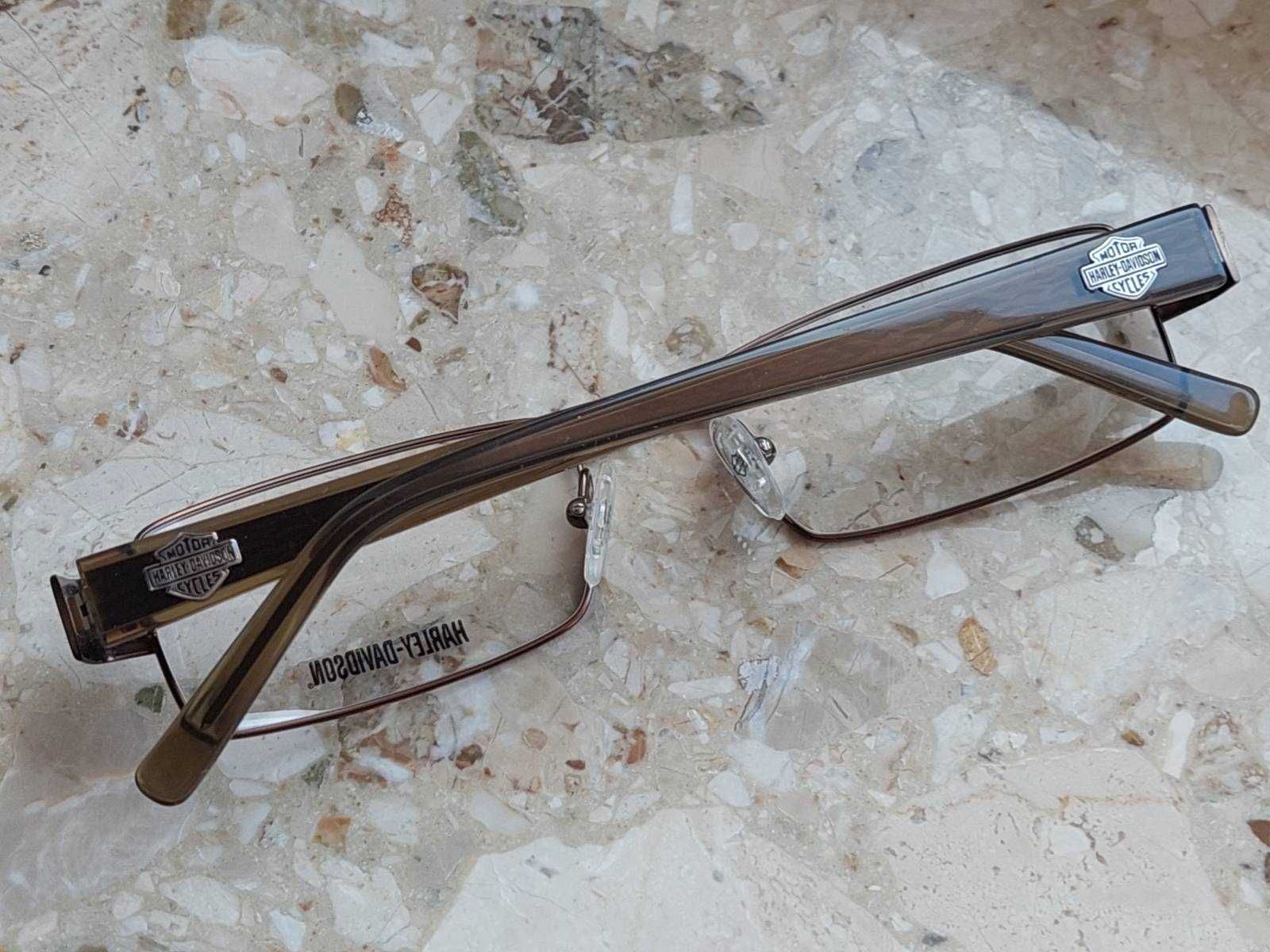 Duze metalowe męskie okulary HD-381 od Harley-Davidson