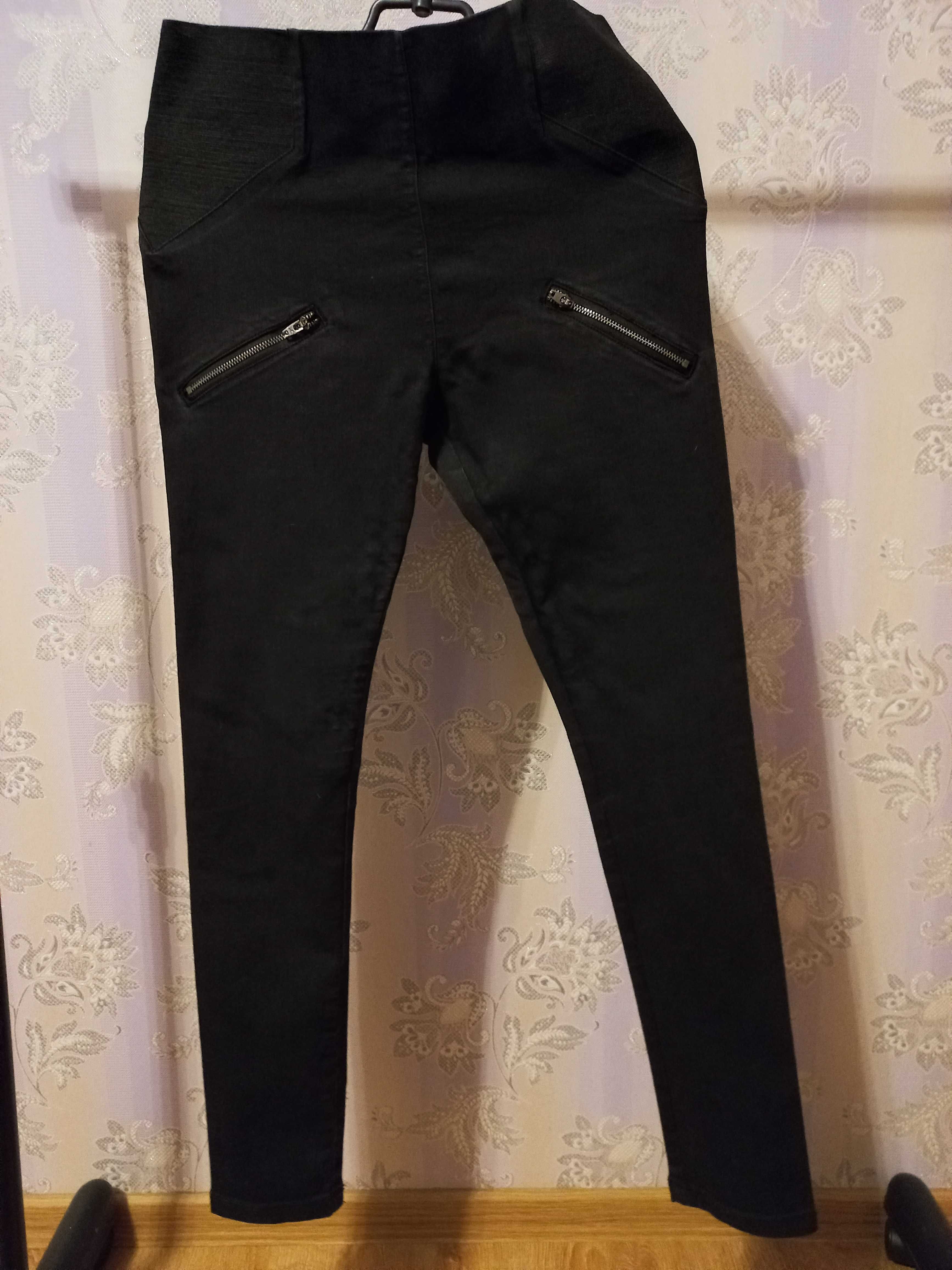 Чорні джинси MATERNITY для вагітних стретч ПОТ 42 ( можна підтягнути)