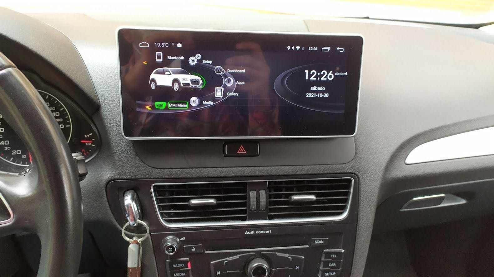 Auto Rádio Audi Q5 * Android 12 * Ano 2009 a 2015