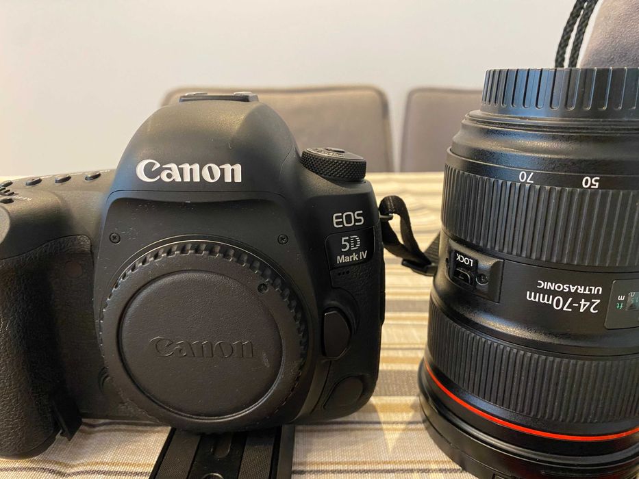 canon 5d mark iv + objetivas 24-70mm e 50mm + panasonic hc-x1