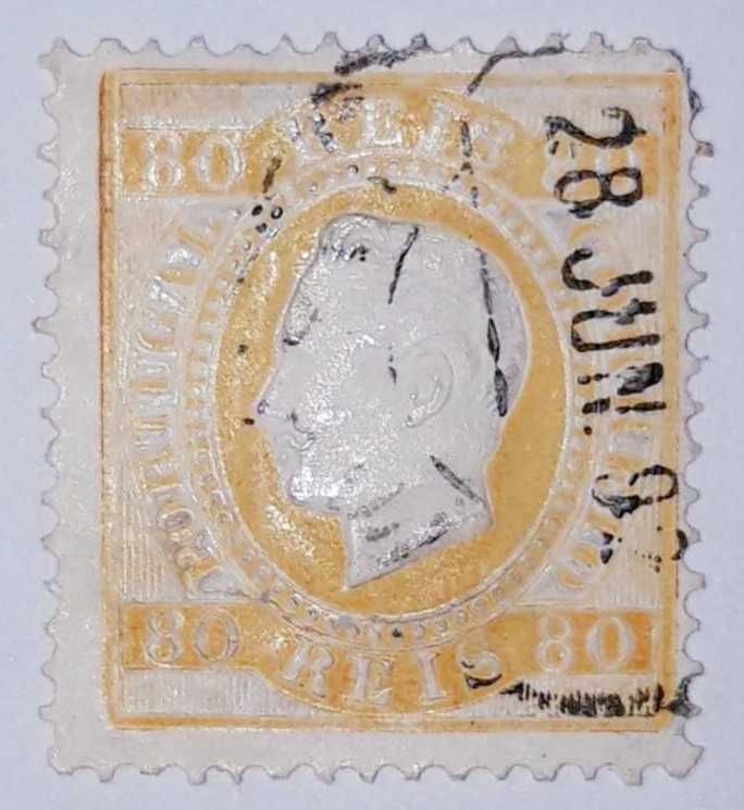 Portugalia. Znaczek Mi 30, 1867 r. Ząb. 12 1/2 Kasowany.