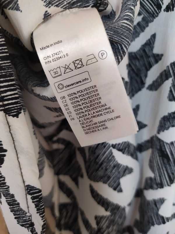 Letnia bluzka biało czarna we wzory H&M