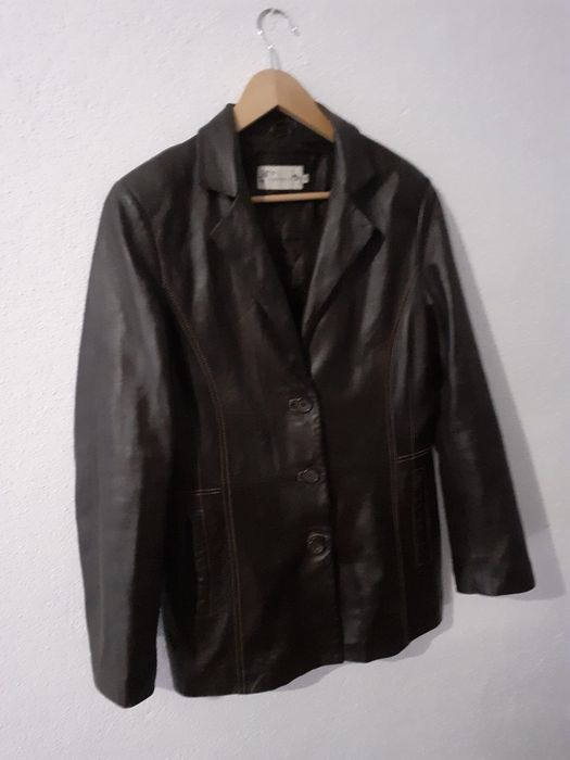 Casaco Cabedal Cortefiel Tamanho M