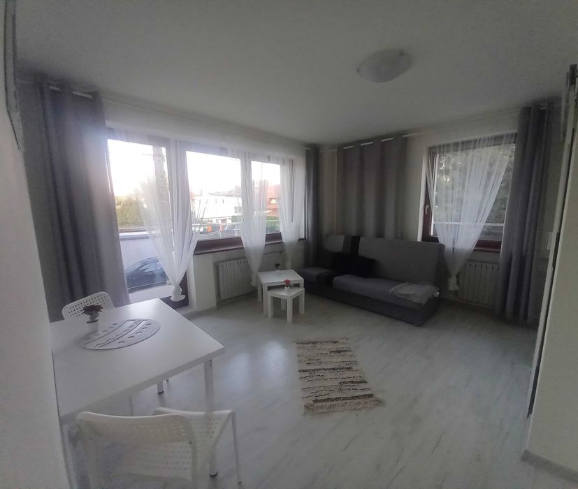 Large room with private bathroom and balcony for two.