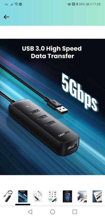 UGREEN USB 3.0 Hub 4-portowy