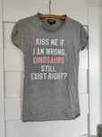 T-shirt koszulka szara z napisami motyw 36 Cropp