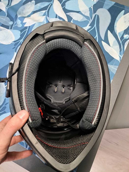 Kask motocyklowy skuter L 57-58cm zestaw słuchawkowy interkom intercom