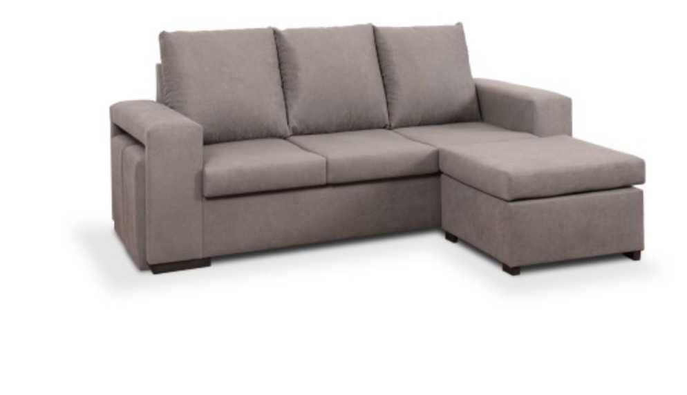 Sofá com Chaise long bege