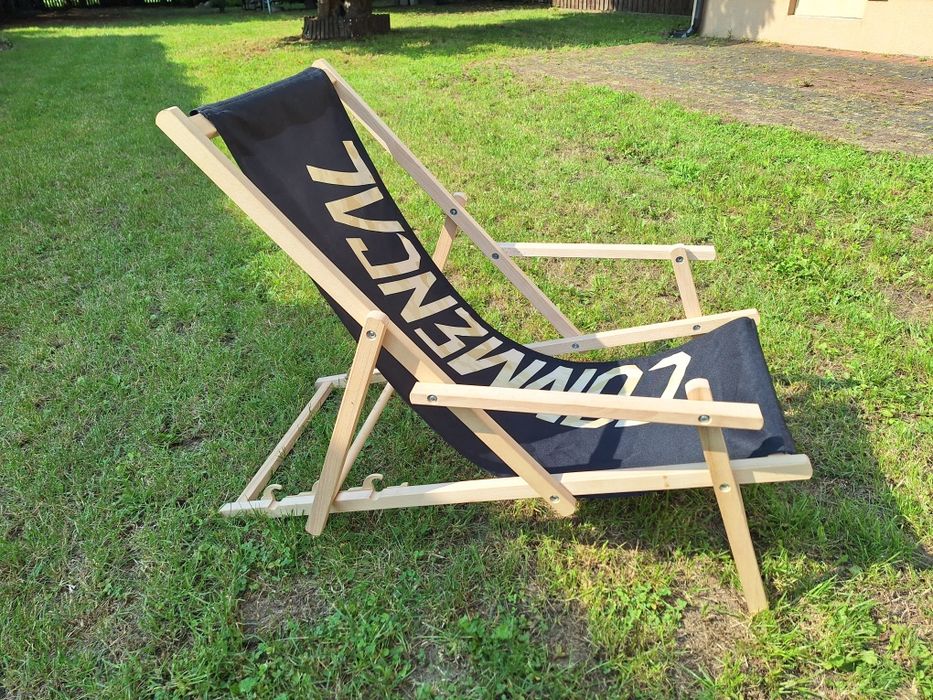Leżak rozkładany drewniany