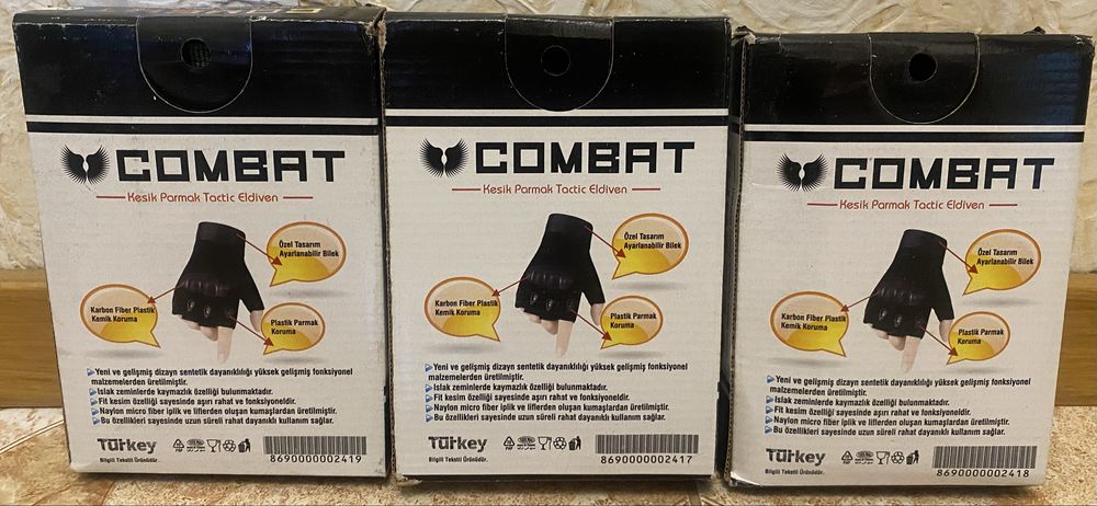 Рукавиці тактичні беспалі Combat M,L, XL