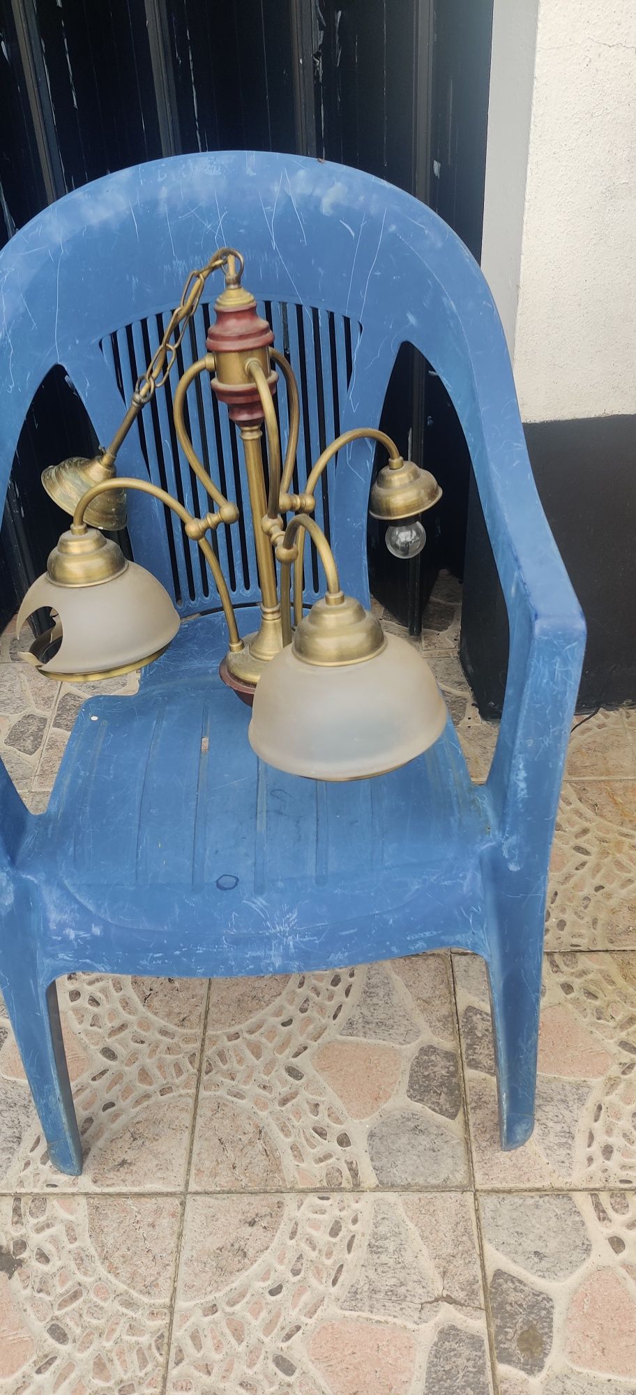 Candeeiro em latão antigo