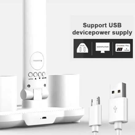 Светодиодная настольная лампа USB , 2 головки, акумулятор