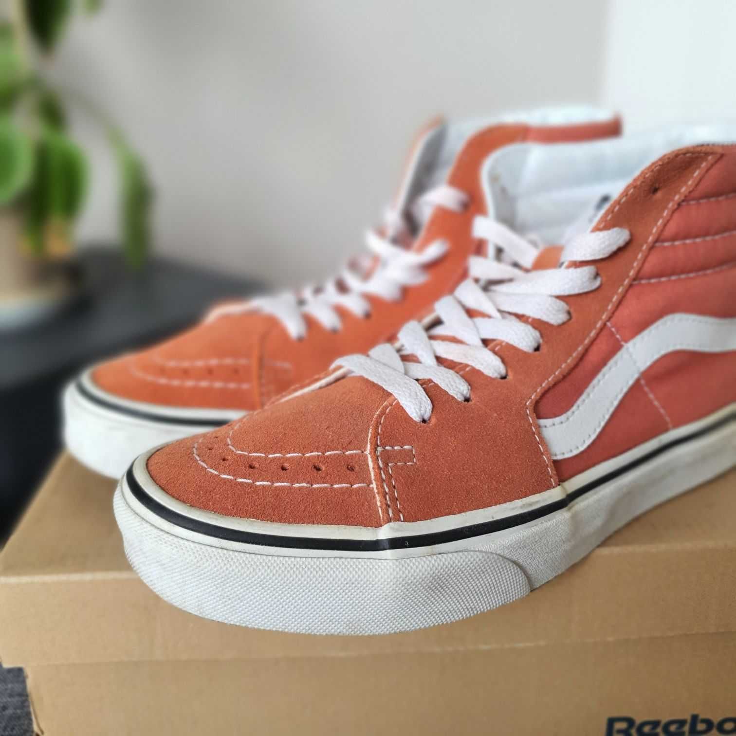 Buty VANS Sk8 Hi - pomarańczowe - r. 37 - oryginalne