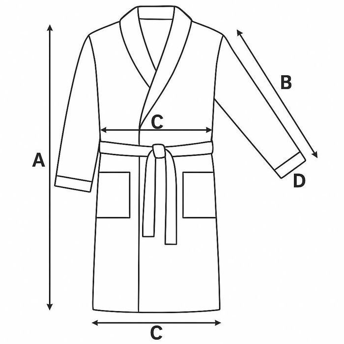 Szlafrok hotelowy Frotte Biały - UNISEX L