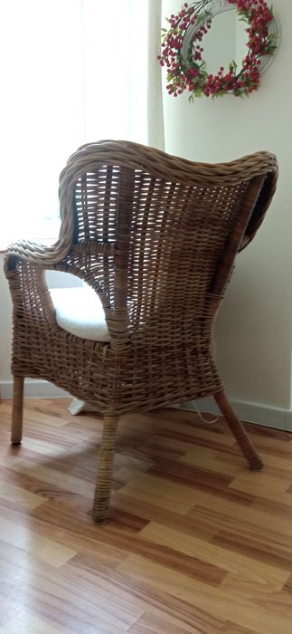 byholma ikea fotel wiklinowy rattan