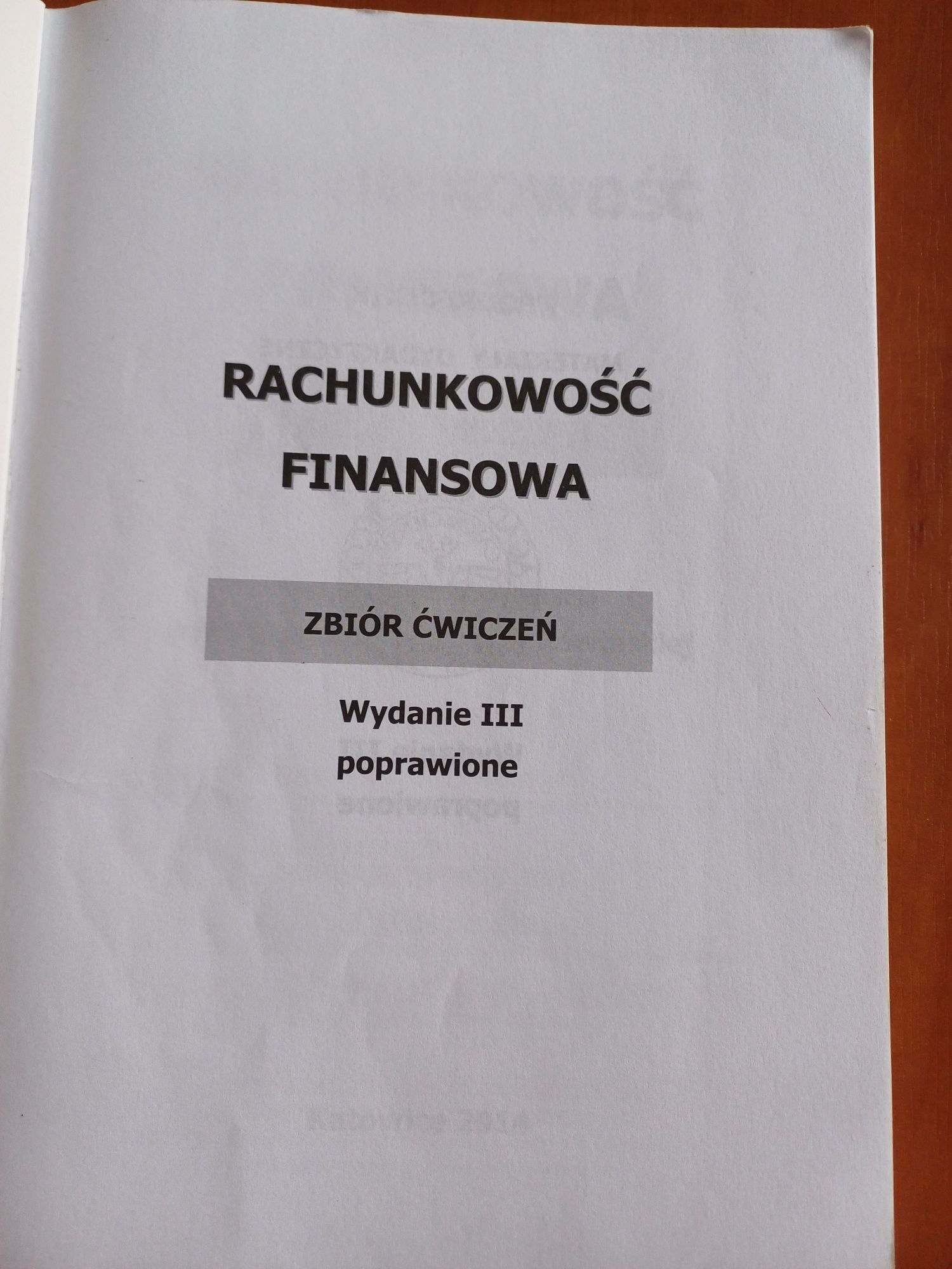 Rachunkowość finansowa Zbiór ćwiczeń  A. Kuzior