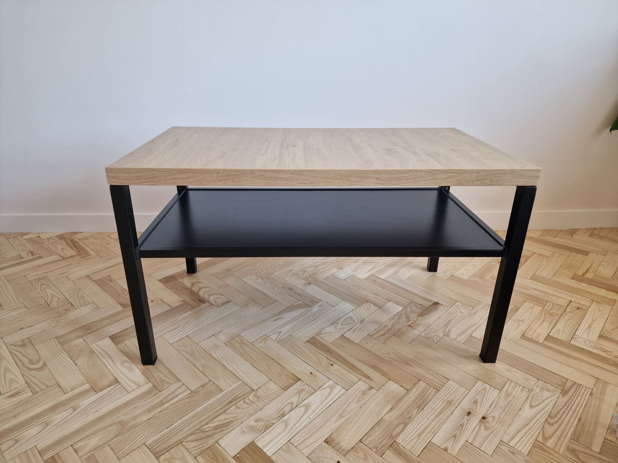 Stolik kawowy loft – dąb kamienny, ręcznie wykonany, 100% Polska prod.