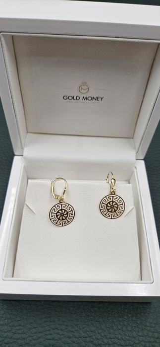 Złote kolczyki ażurowe okrągłe 585 GOLD MONEY