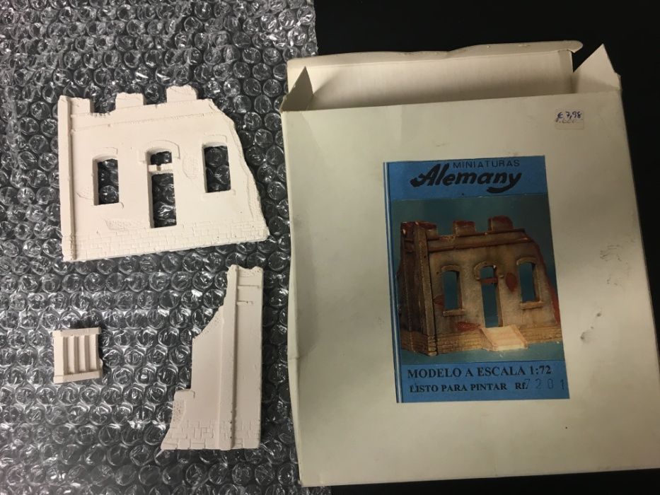 7 kits Miniaturas Alemany em gesso 1/72 e 1/35 para dioramas