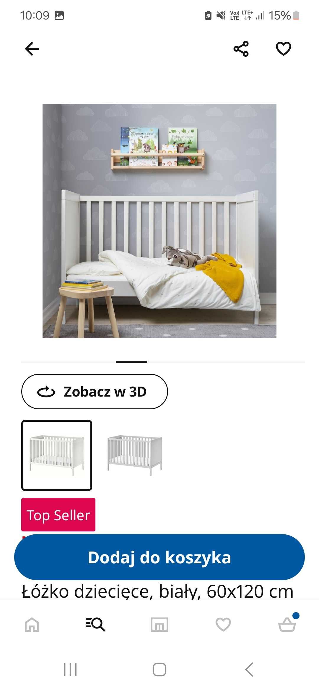Łóżeczko sundvik Ikea