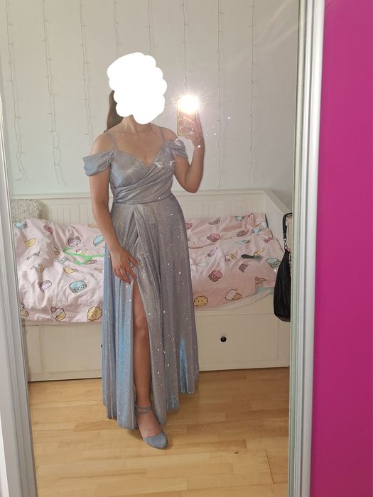 długa sukienka wieczorowa balowa na półmetek studniówkę wesele