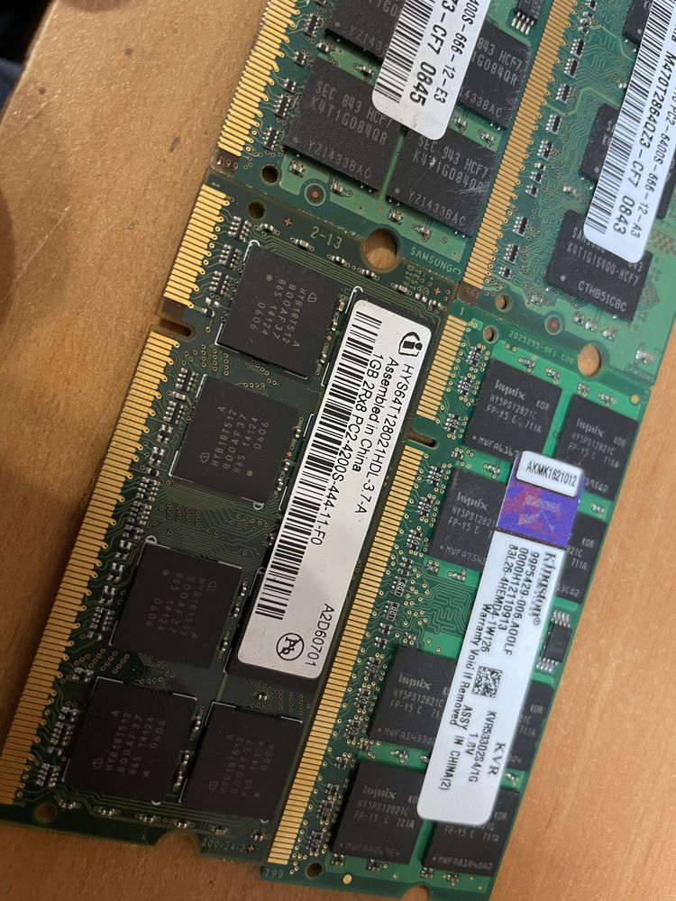 Kosci RAM pamieci 1-4GB komplet