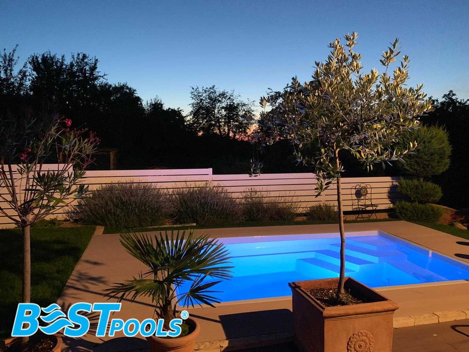 BLACK WEEK, poliestrowy basen KRETA 4x2.5x1.4m z filtracją, PROMOCJA