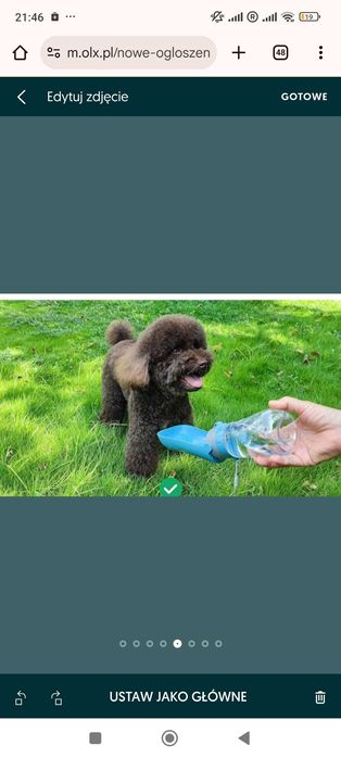 Składana butelka na wodę dla zwierząt domowych