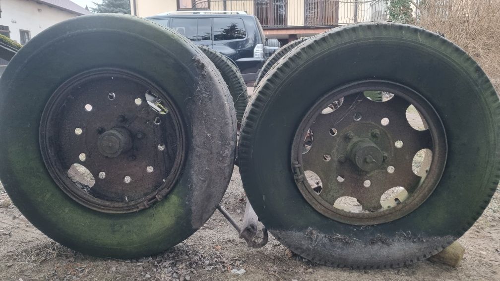 Osie i Koła 20 cali 8.25 do przyczepy, wozu z hamulcem. Szerokość 1,5m