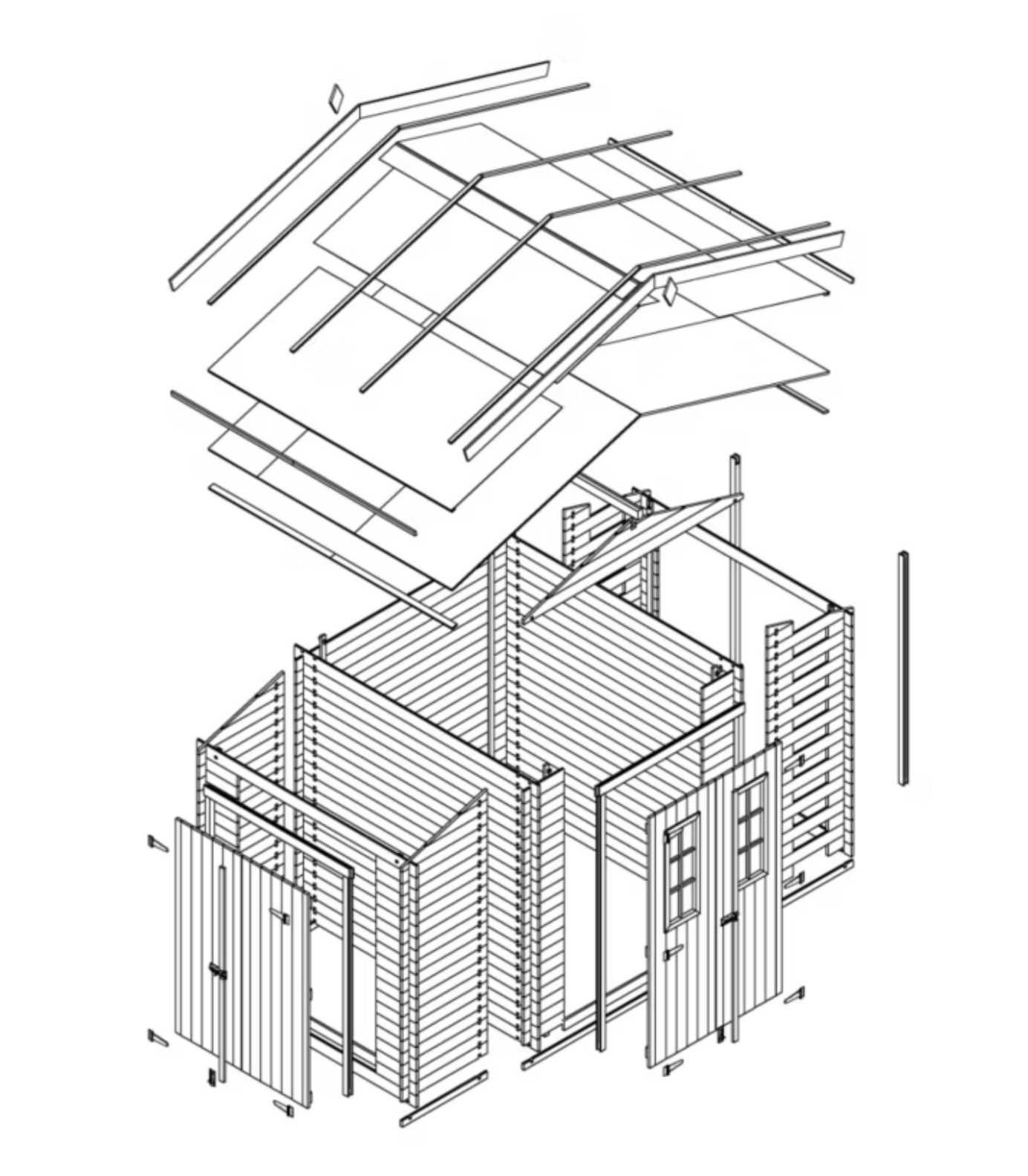 Domek ogrodowy drewutnia - Timbela 5,47 m² M389C