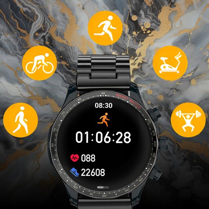 Smartwatch Zegarek Menu Męski Rozmowy Polskie Sport Amoled Smart Watch